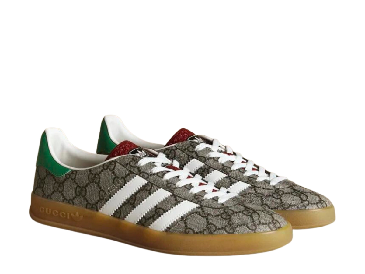 Adidas X Gucci Gazelle Beige Gg Monogram